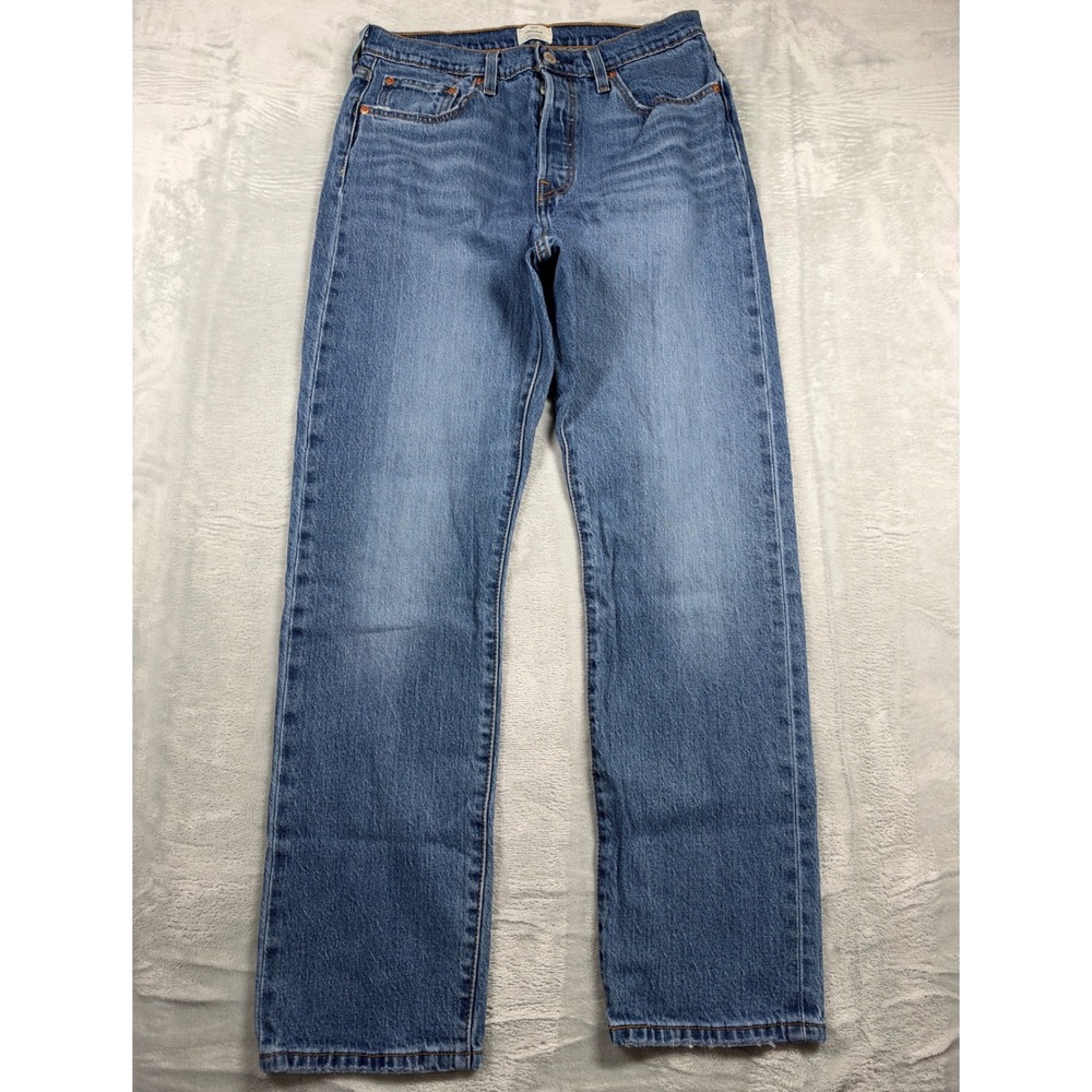 evi's 501 Original Jeans Women W29 L30 Medium Wash Button Fly Straight Leg